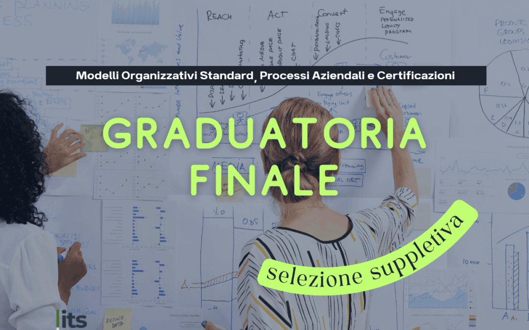 Graduatoria finale – selezione suppletiva – Modelli Organizzativi Standard, Processi Aziendali e Certificazioni